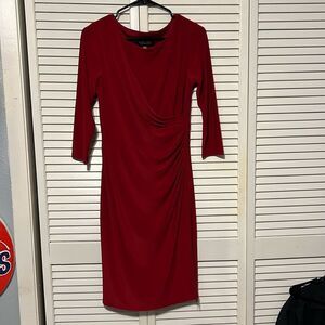 Black Label By Evan-Picone Red dress with a slit up the left side Size 4